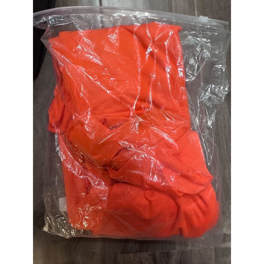 Orange Full Bodysuit Costume Lorax, Crayon, Carrot, High Stretch Fabric M - Picture 4 of 5